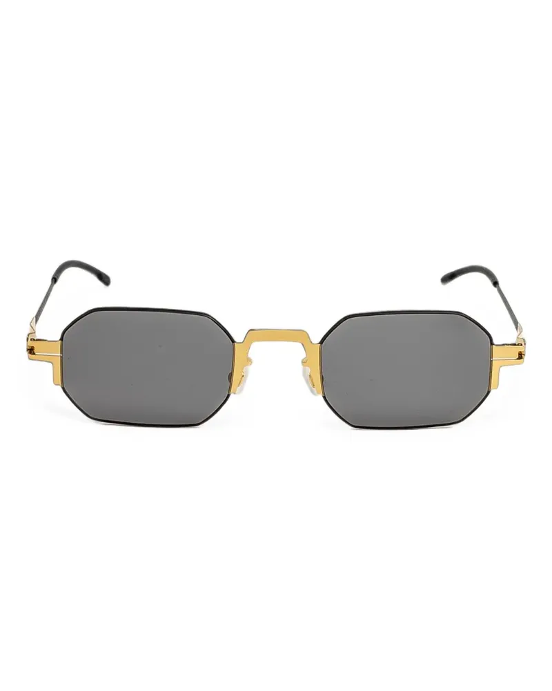 Mykita Studio15.1 Sonnenbrille mit geometrischem Gestell - Schwarz Schwarz