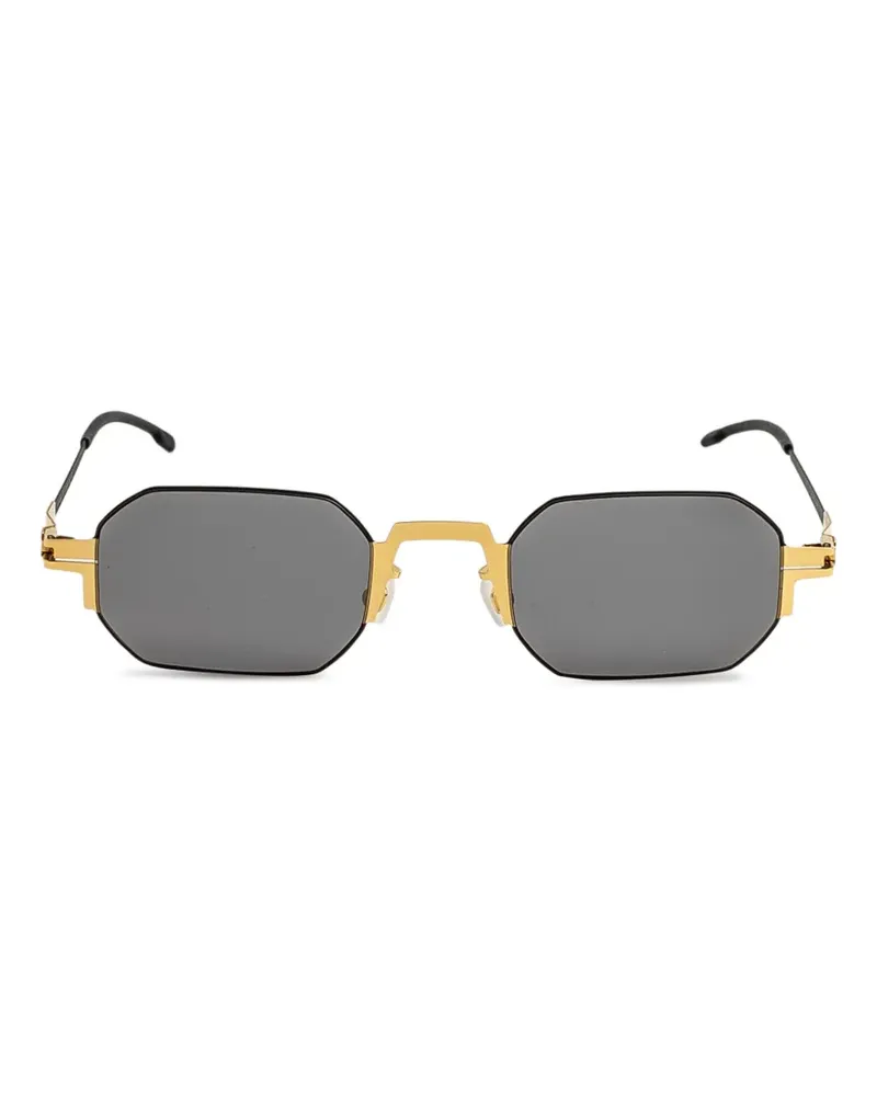 Mykita Studio15.1 Sonnenbrille mit geometrischem Gestell - Schwarz Schwarz