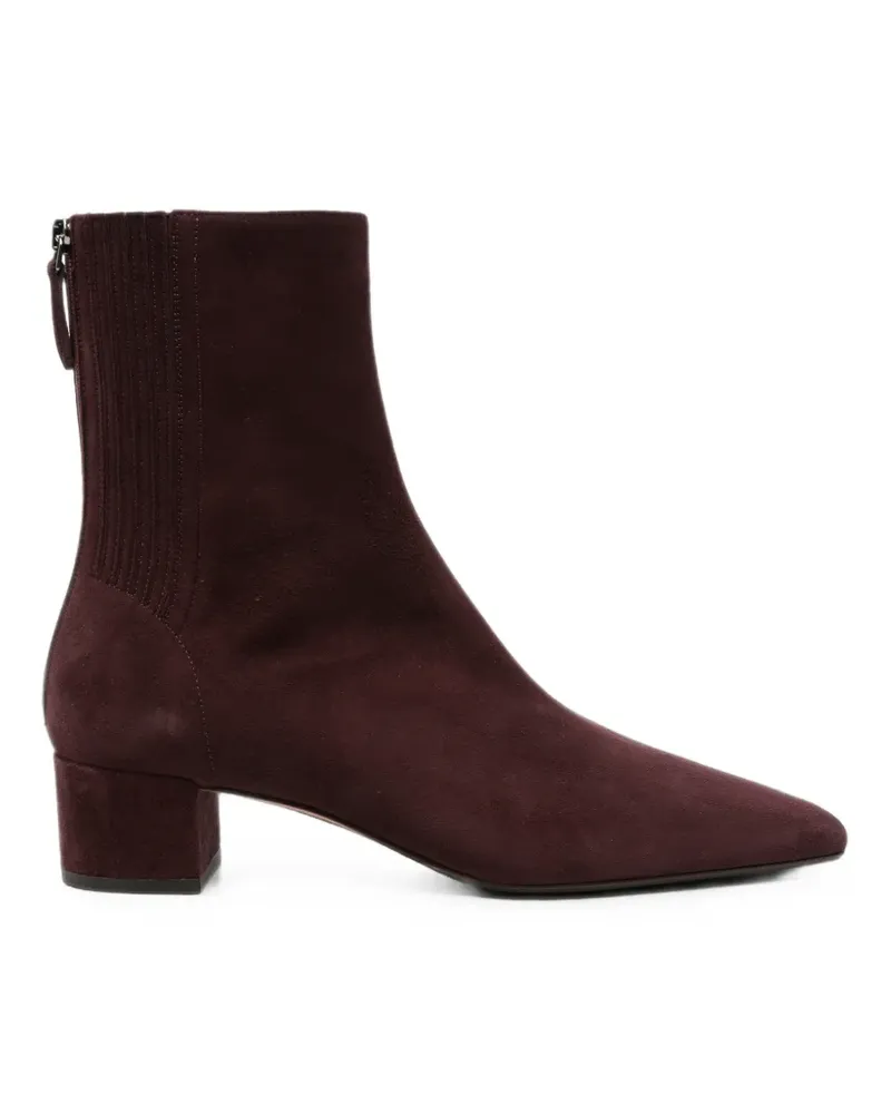 Aquazzura Saint Honoré Stiefeletten aus Wildleder - Rot Rot