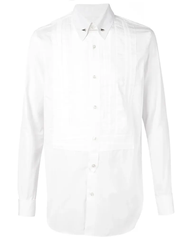 Junya Watanabe Hemd mit plissiertem Detail - Weiß Weiß