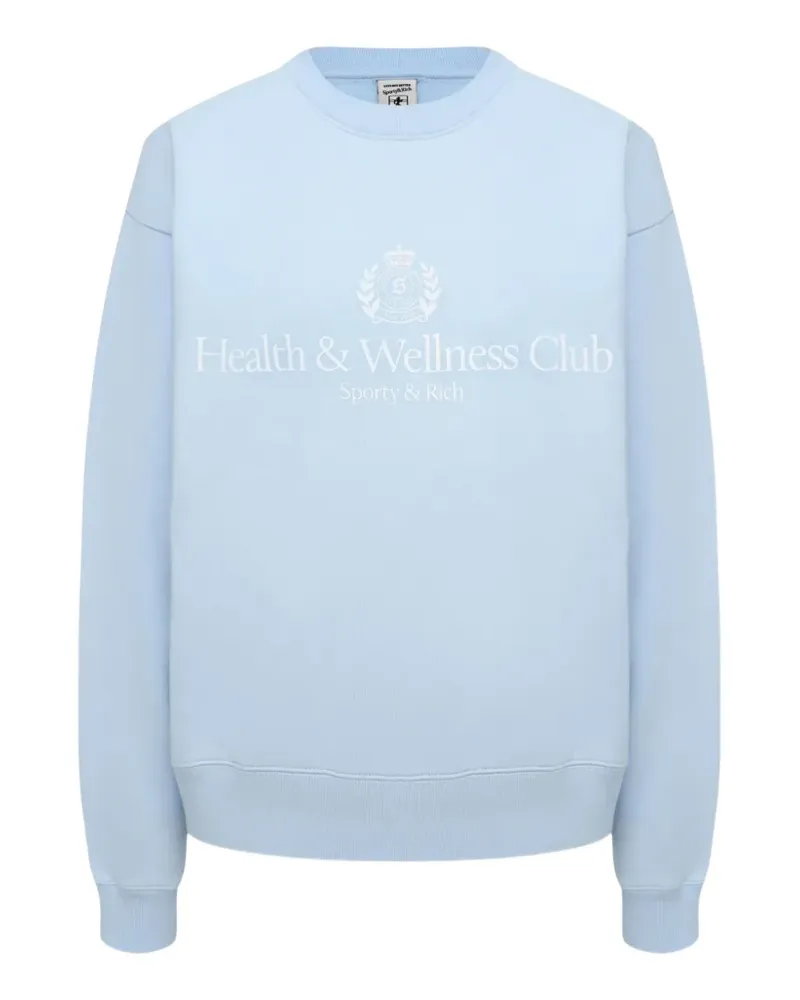 SPORTY & RICH logo-print sweatshirt - Blau Blau