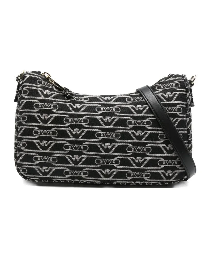 Emporio Armani Umhängetasche mit Logo-Monogramm - Schwarz Schwarz