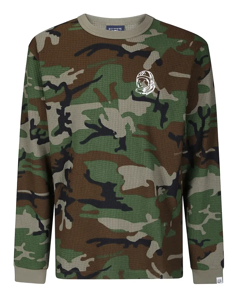 Billionaire Boys Club Waffelstrick-T-Shirt mit Camouflage-Print - Grün Grün