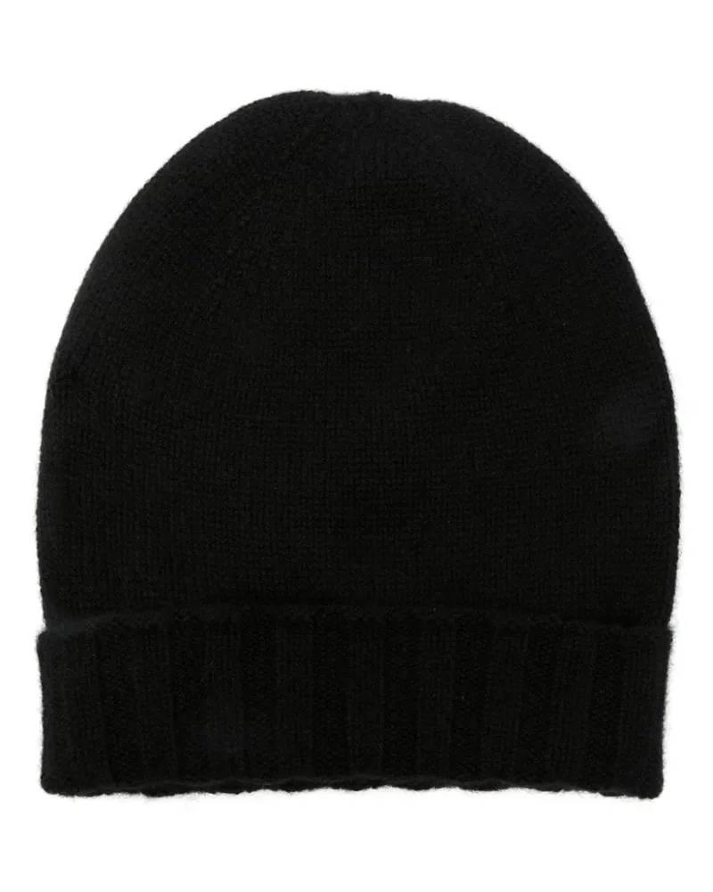 Isabel Benenato Mütze aus Kaschmir - Schwarz Schwarz