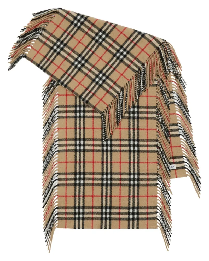 Burberry Karierter Schal aus Kaschmir - Braun Braun