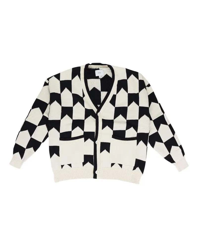 RHUDE checkered cardigan - Weiß Weiß