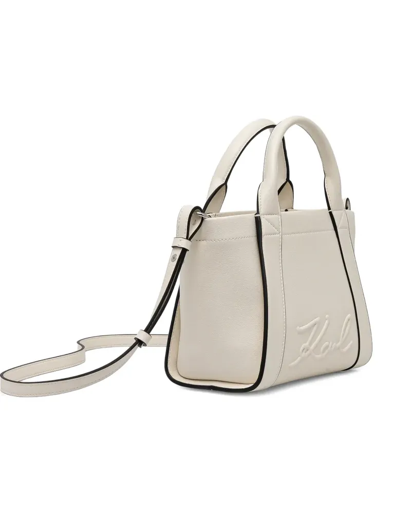 Karl Lagerfeld embossed-logo tote logo - Weiß Weiß