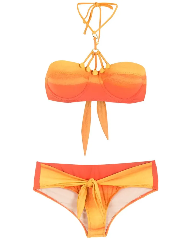 Amir Slama Gestreifter Bikini mit Ombré-Effekt - Orange Orange