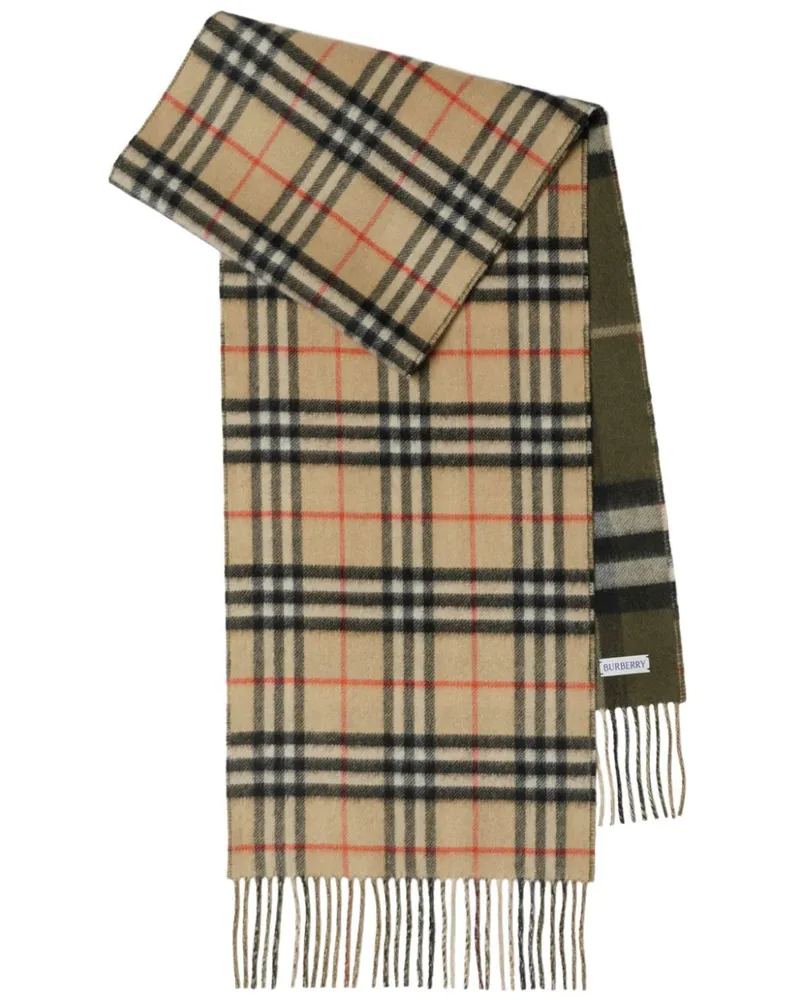 Burberry Wendbarer Kaschmirschal mit Karo - Grün Grün