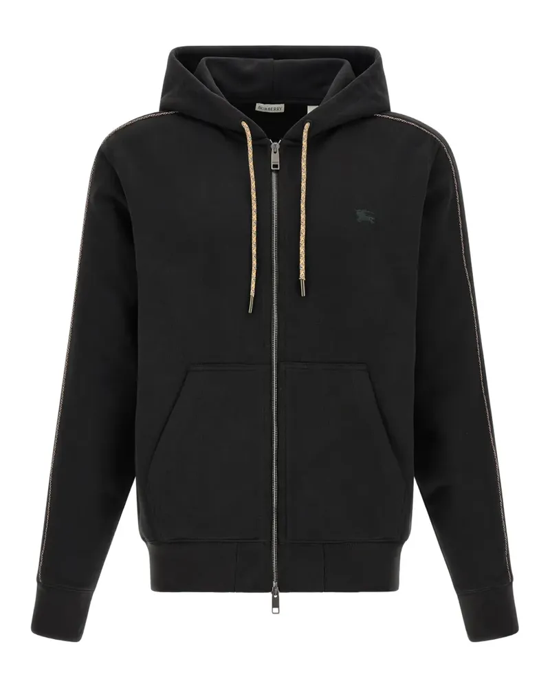 Burberry Hoodie mit  Check - Schwarz Schwarz