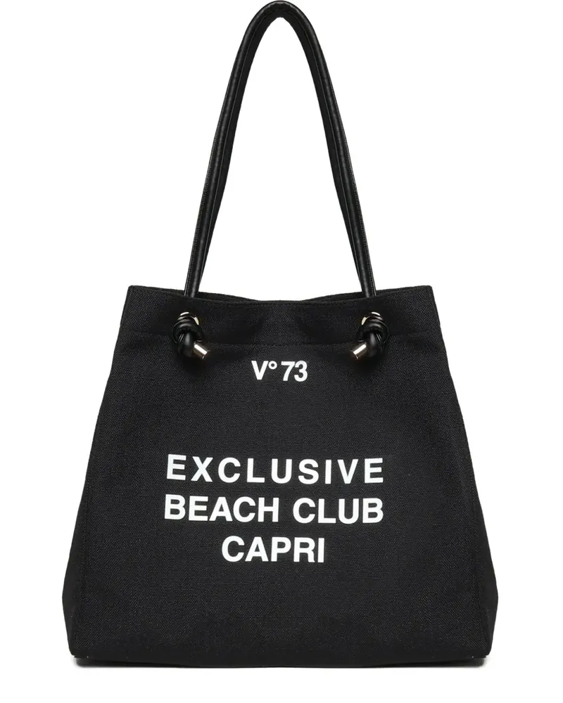 V°73 Schultertasche mit Logo - Schwarz Schwarz