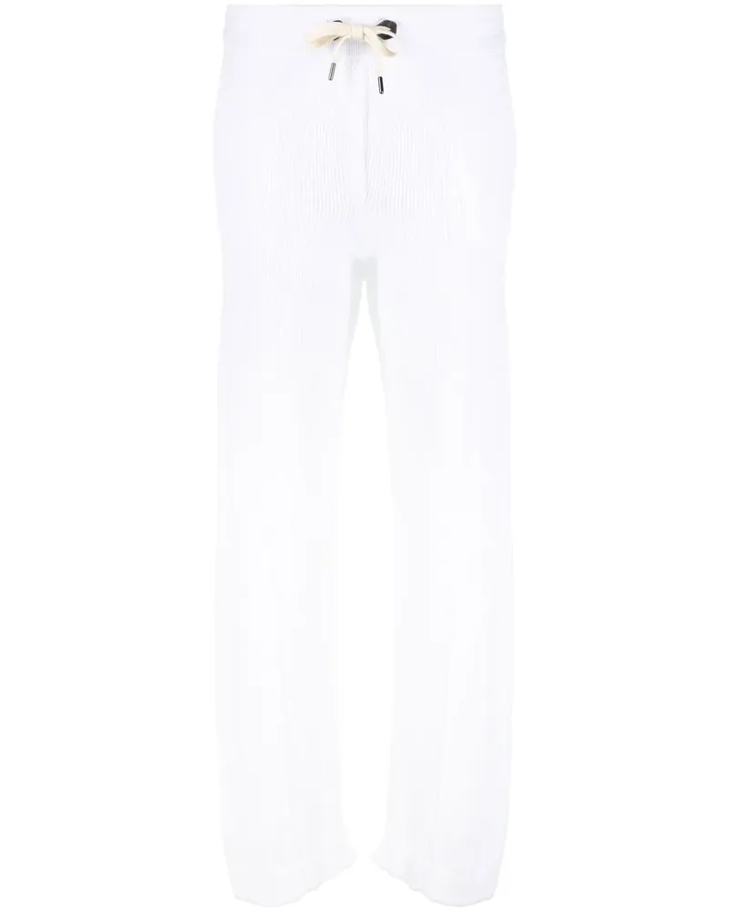 Brunello Cucinelli Gerippte Hose - Weiß Weiß