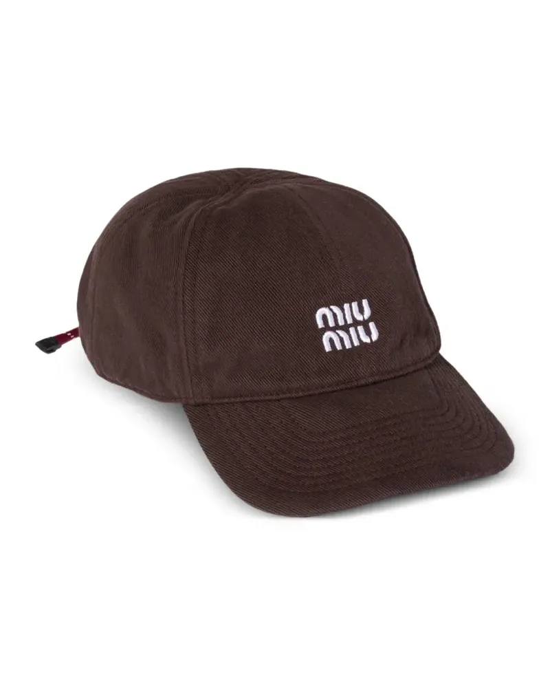 Miu Miu denim baseball cap - Braun Braun