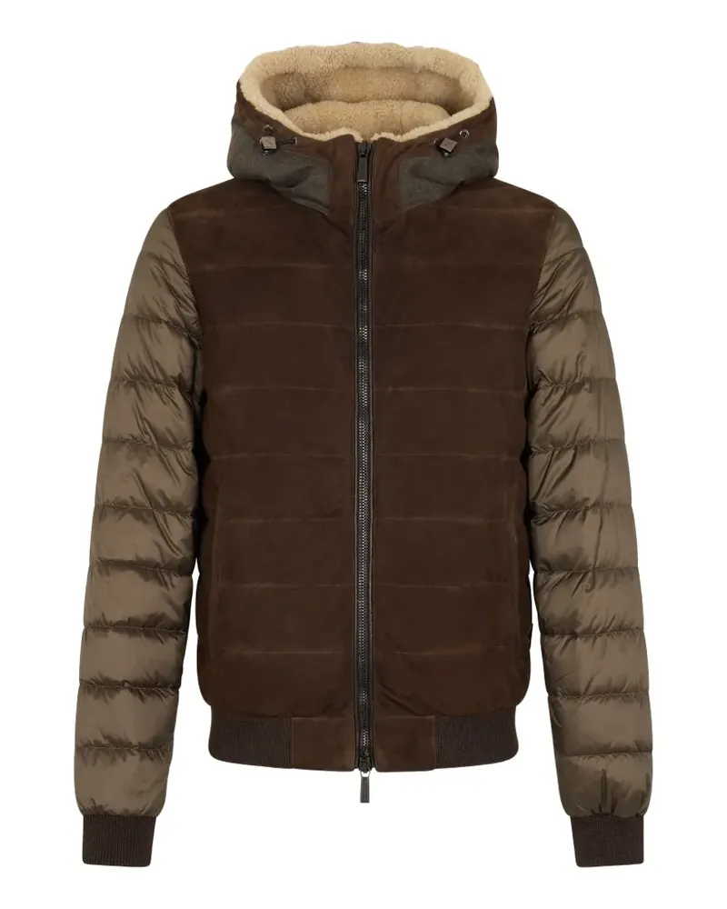 MOORER hooded padded jacket - Grün Grün