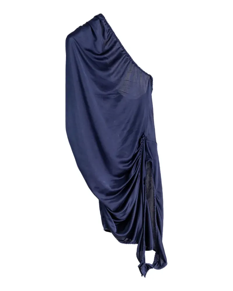 ATLEIN one-shoulder gathered blouse - Blau Blau