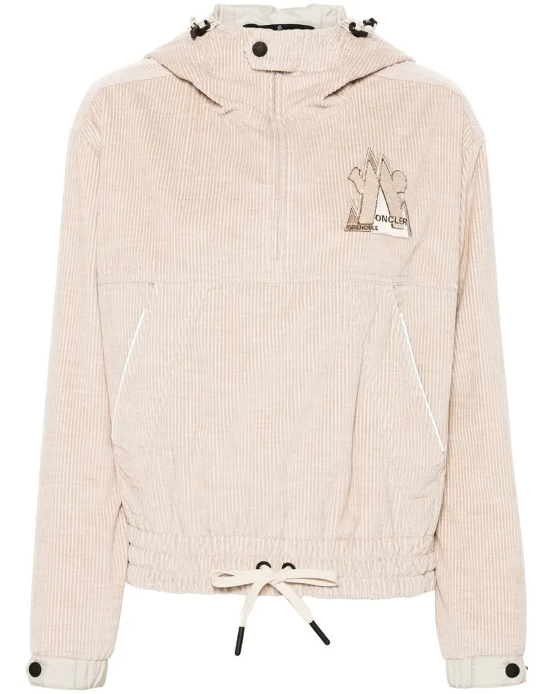 Moncler Hoodie mit Logo-Patch Rosa