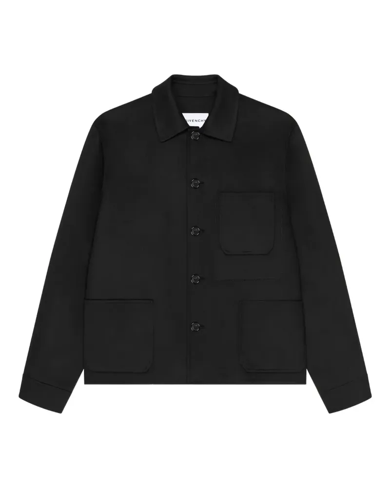 Givenchy classic-collar shirt jacket - Schwarz Schwarz
