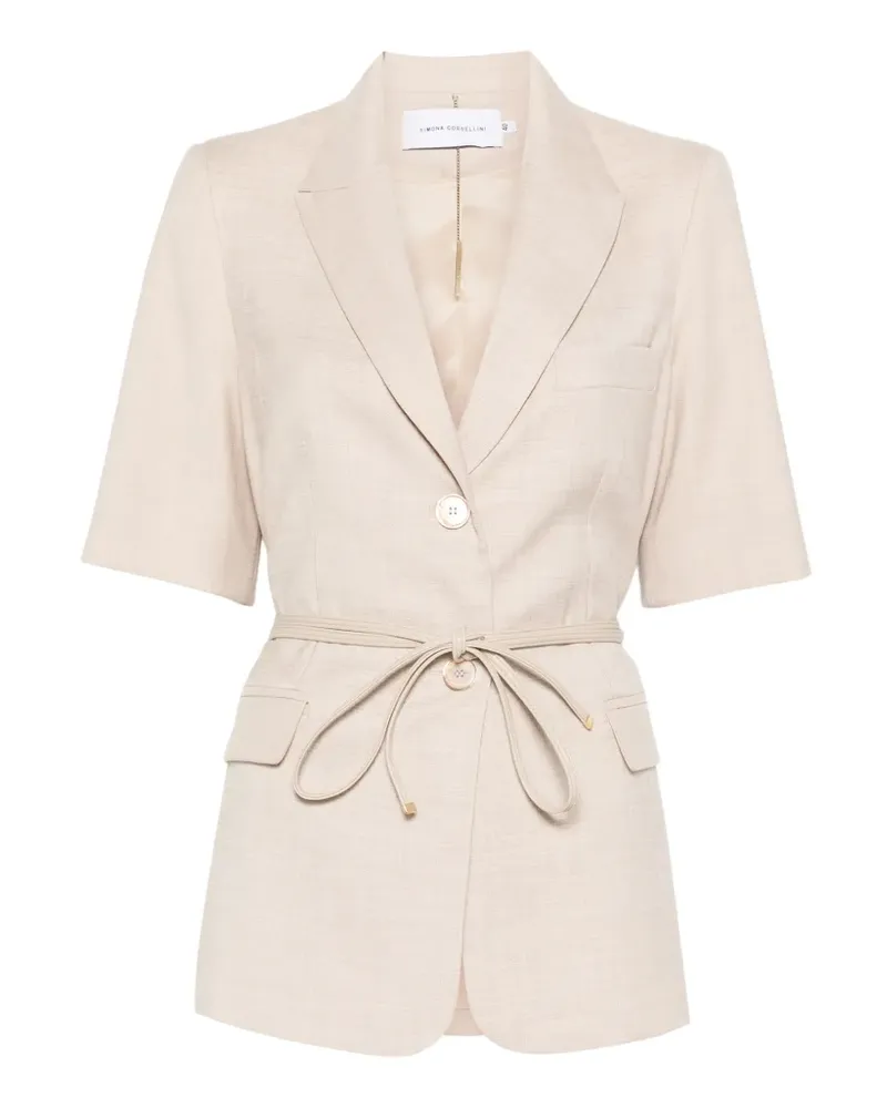 Simona Corsellini single-breasted blazer - Nude Nude