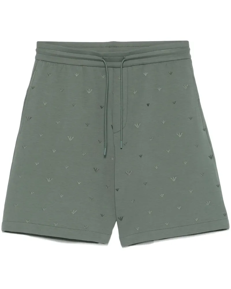 Emporio Armani Shorts mit Logo-Stickerei - Grün Grün