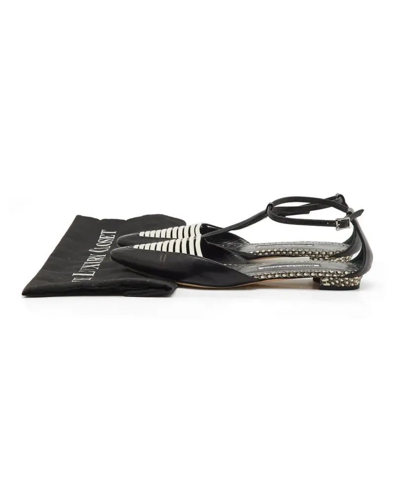 Manolo Blahnik Carolyne strappy leather sandals - Schwarz Schwarz