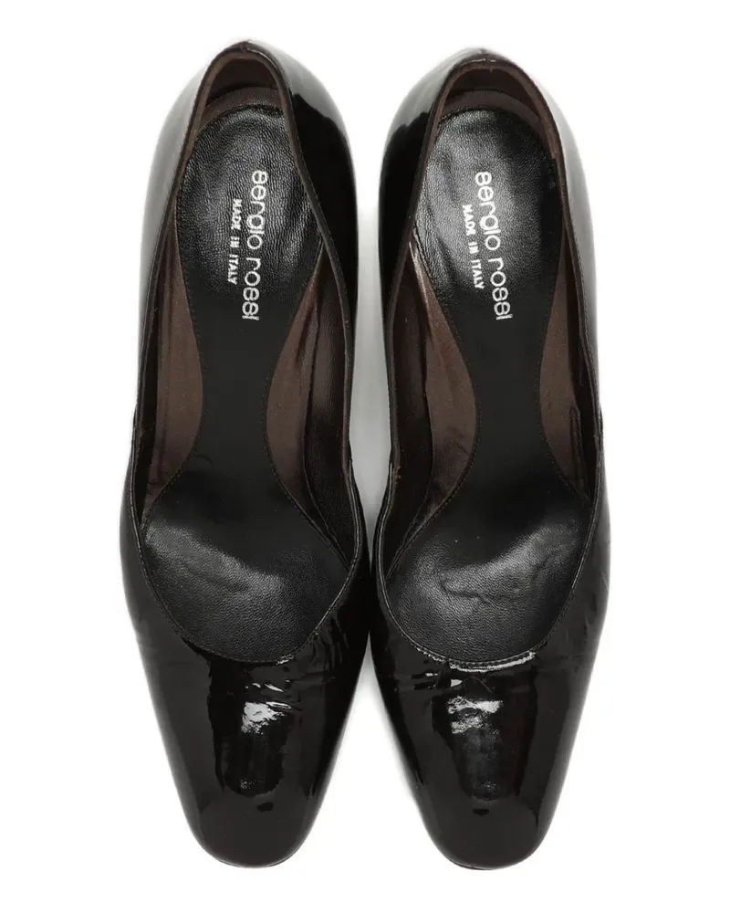 Sergio Rossi Lackpumps mit Zebramuster - Braun Braun