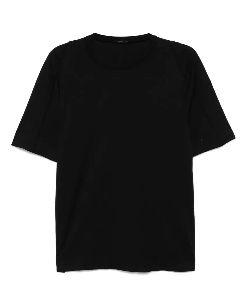 TRANSIT Klassisches T-Shirt - BLACK Black