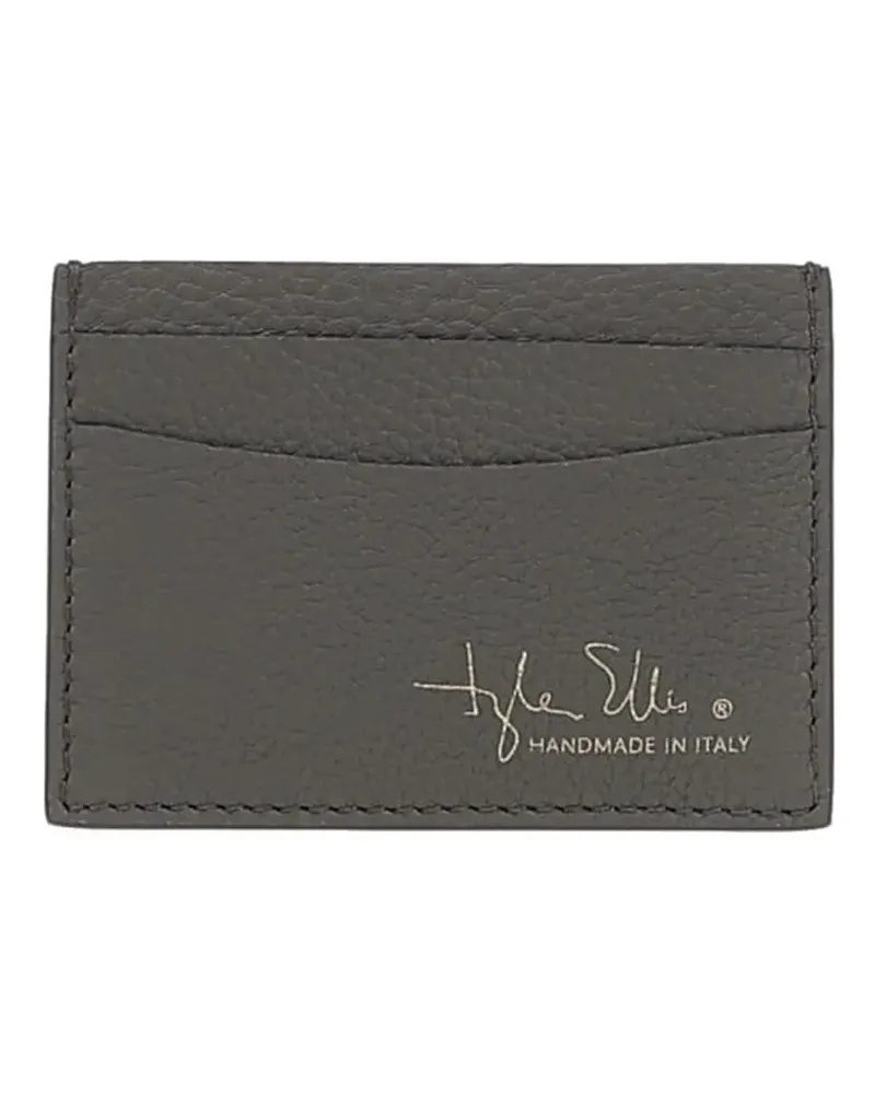 Tyler Ellis Chip pebbled cardholder - Grau Grau