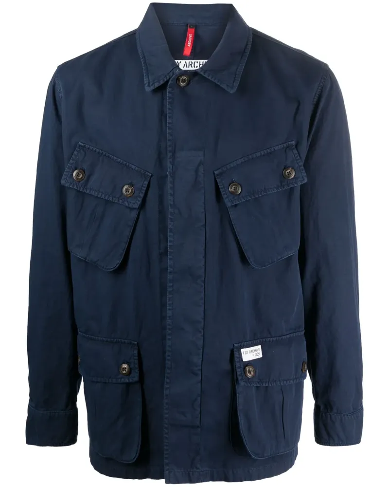 Fay Jack mit aufgesetzten Taschen - Blau Blau