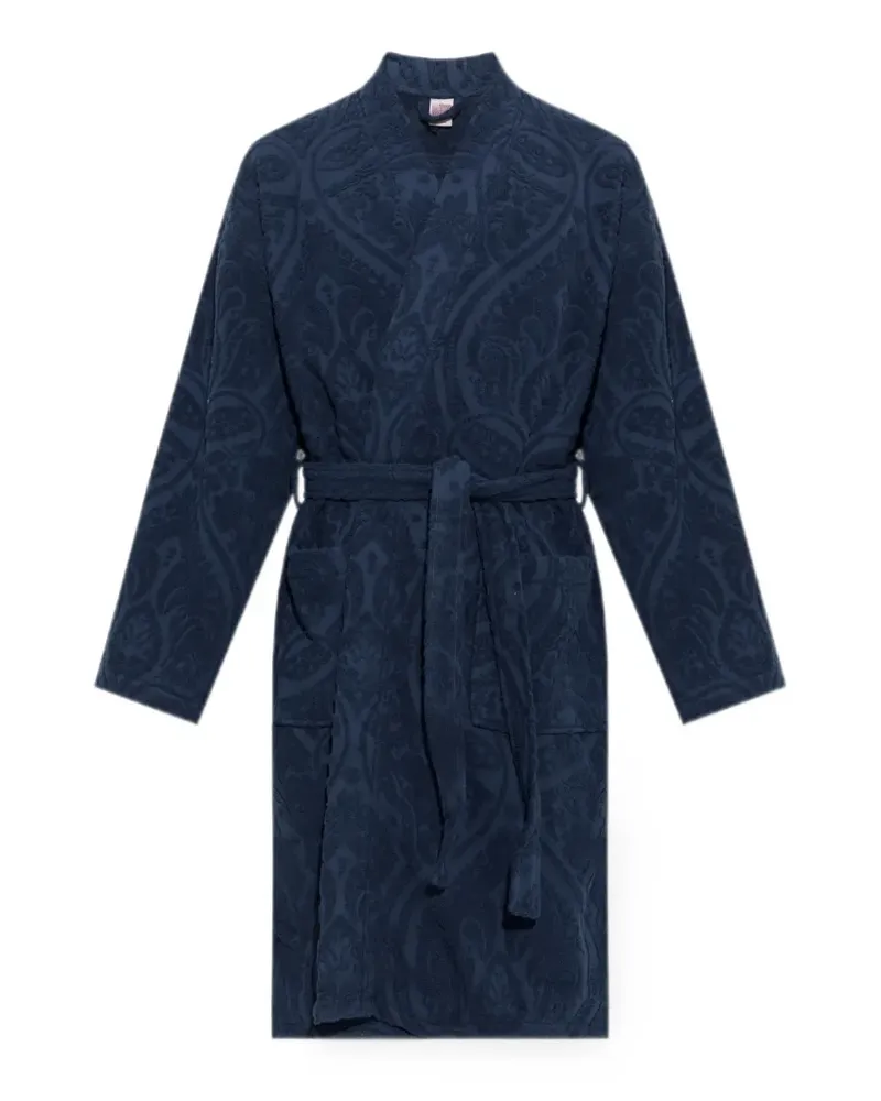 Etro Bademantel mit Paisley-Jacquard - Blau Blau