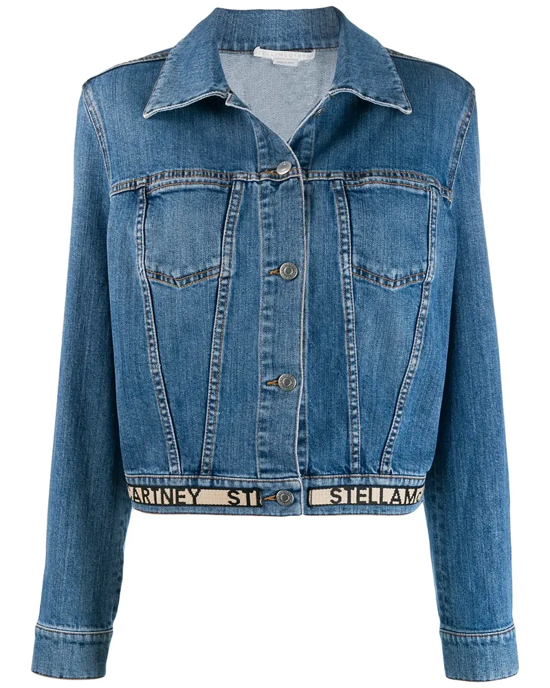 Stella McCartney Jeansjacke mit Logo - Blau Blau