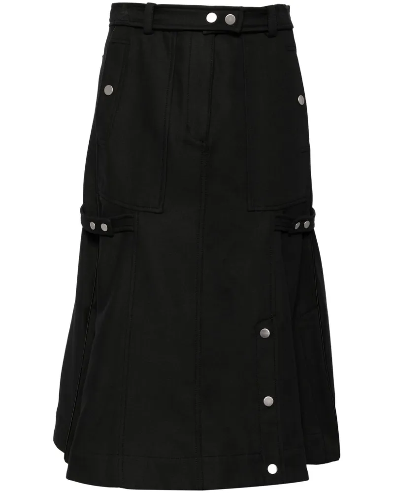 3.1 phillip lim Godet Utility-Rock - Schwarz Schwarz
