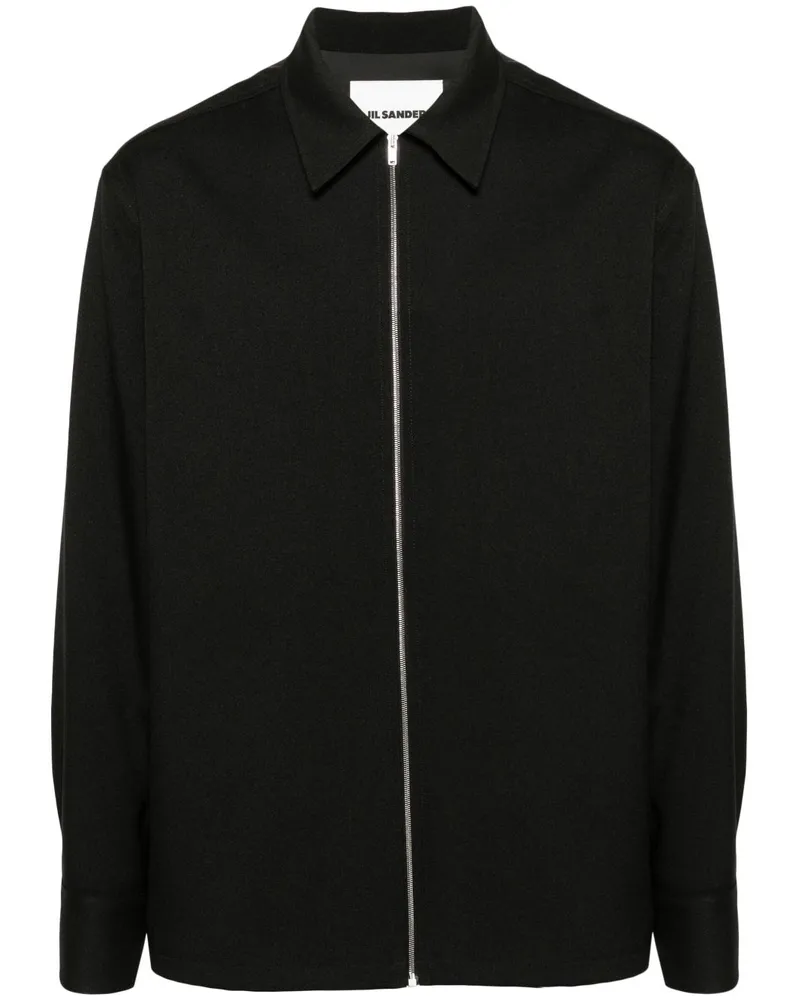 Jil Sander Hemd mit Reißverschluss - Schwarz Schwarz