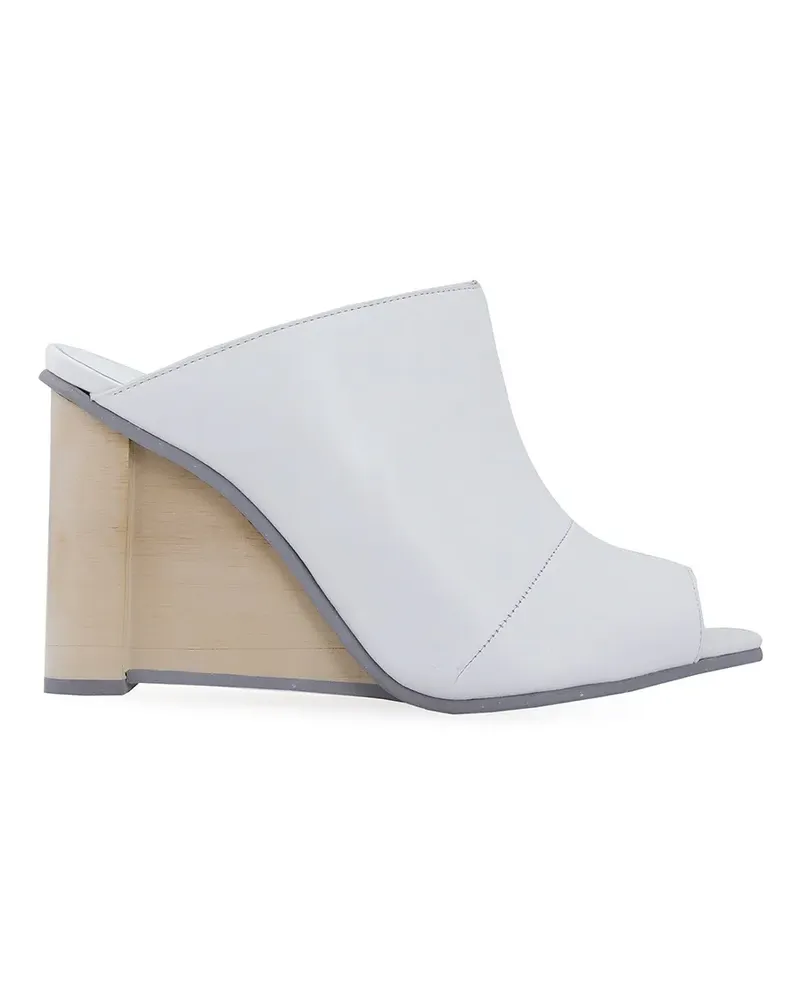 Sarah Chofakian Wedge-Pantoletten - Weiß Weiß