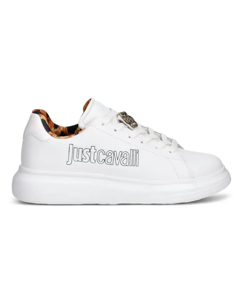 Just Cavalli Sneakers mit Logo-Schild - Weiß Weiß