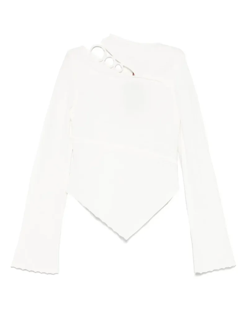 Cult Gaia Bluse mit Falten - Weiß Weiß