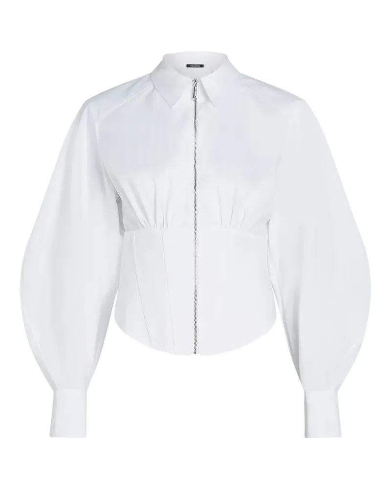 Karl Lagerfeld corset-style poplin shirt - Weiß Weiß