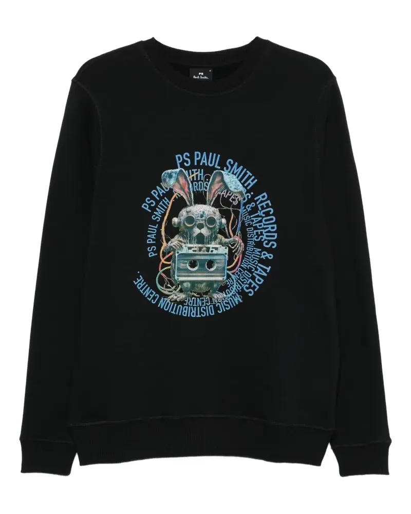 Paul Smith Sweatshirt mit Hasen-Print - Schwarz Schwarz