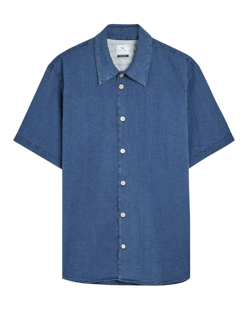 Paul Smith seersucker short-sleeve shirt - Blau Blau