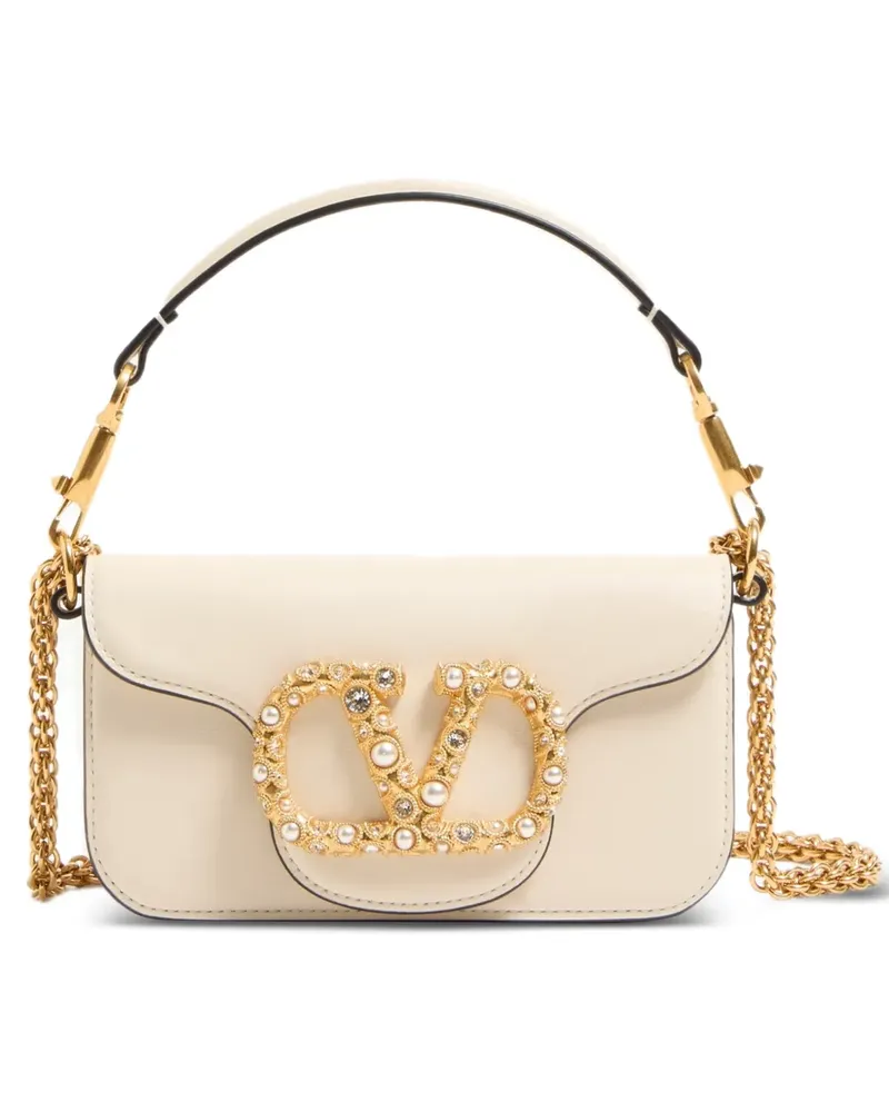 Valentino Garavani Kleine Locò Schultertasche - Nude Nude