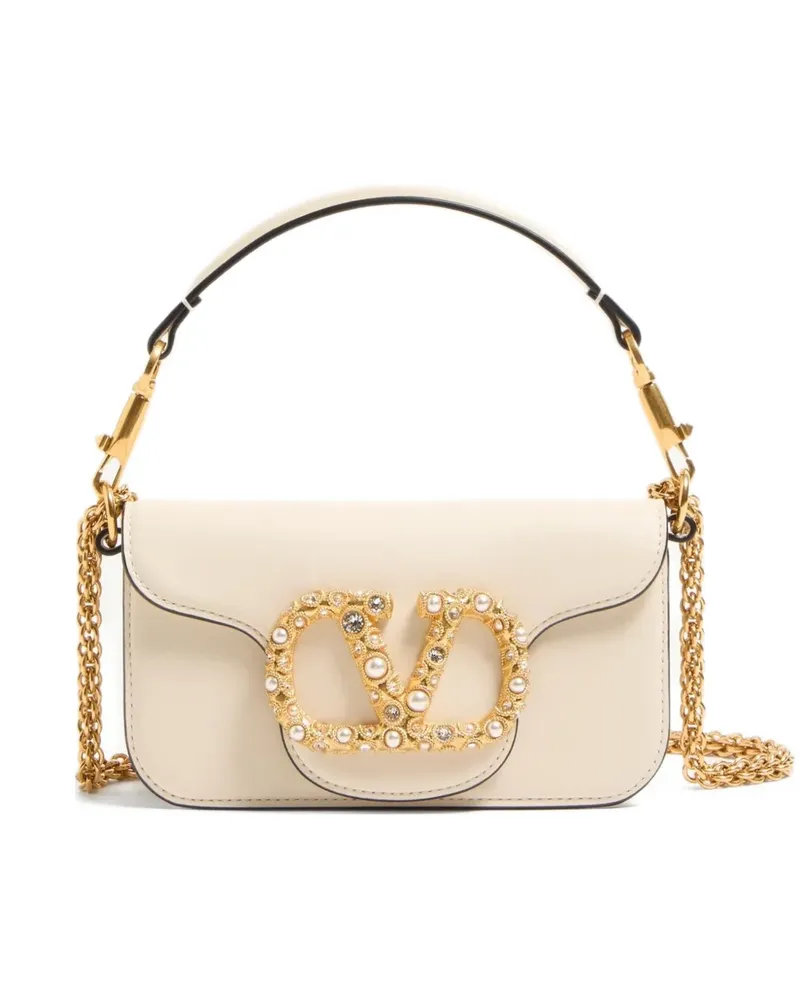 Valentino Garavani Kleine Locò Schultertasche - Nude Nude