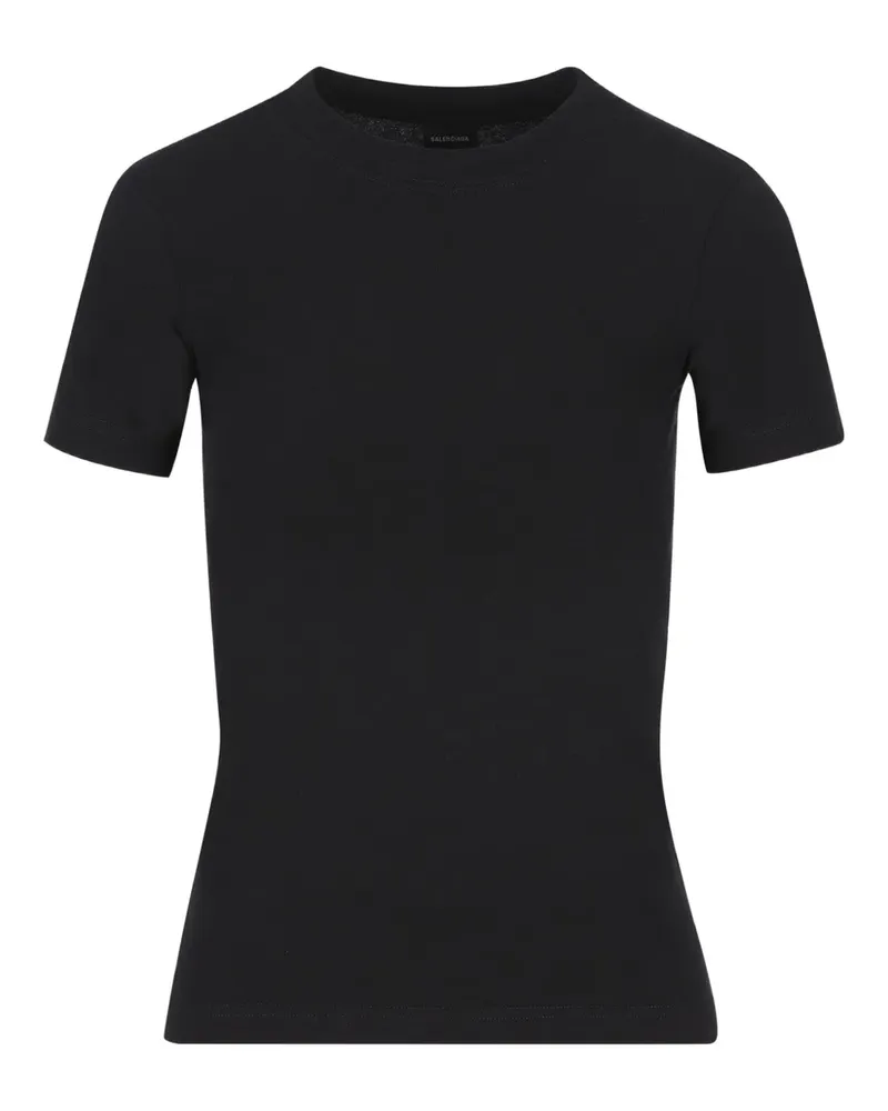 Balenciaga Handwritten T-Shirt mit Strass - Schwarz Schwarz