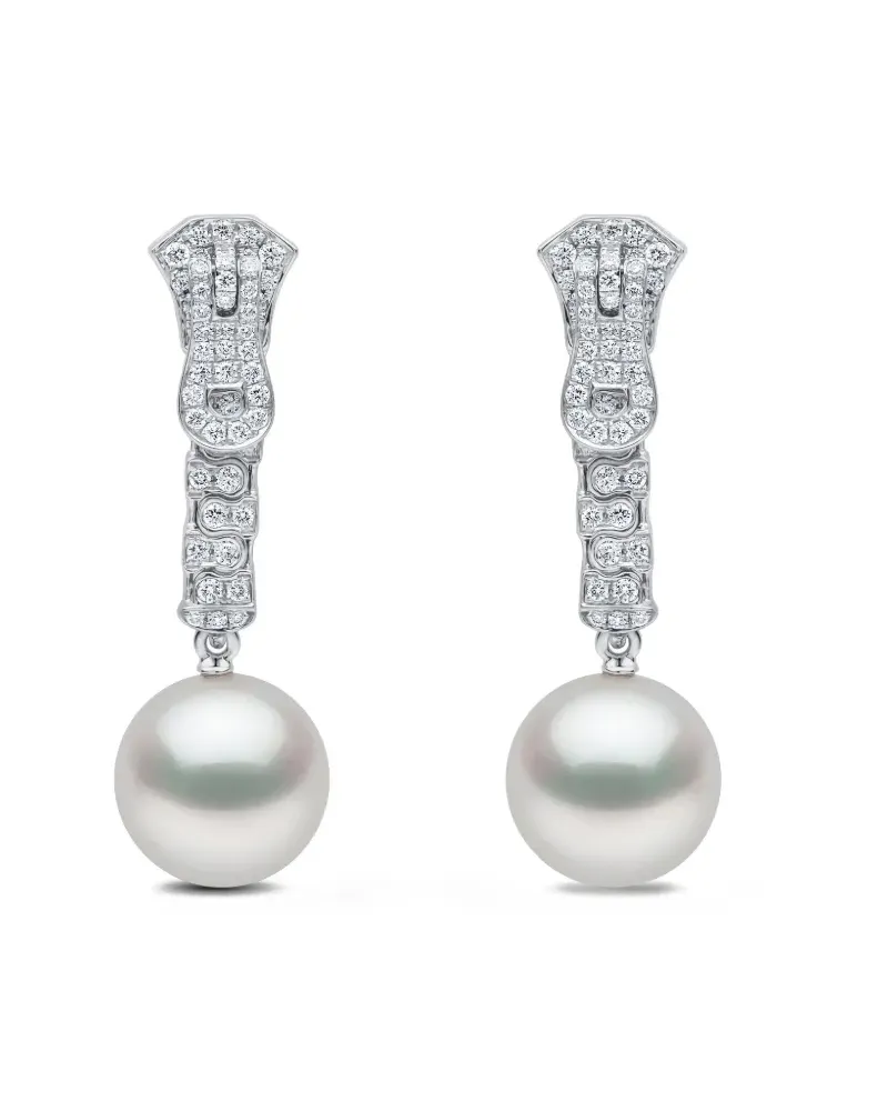 YOKO London 18kt Weißgoldohrringe mit Perle und Diamant - Silber Silber