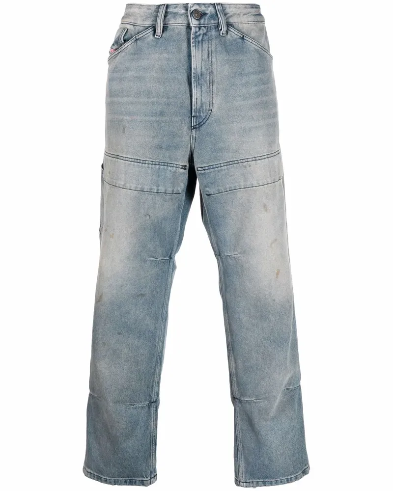 Diesel Gerade D-Franky Jeans - Blau Blau