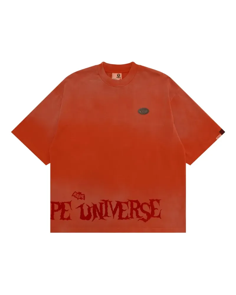 BAPE logo-print cotton T-shirt - Orange Orange