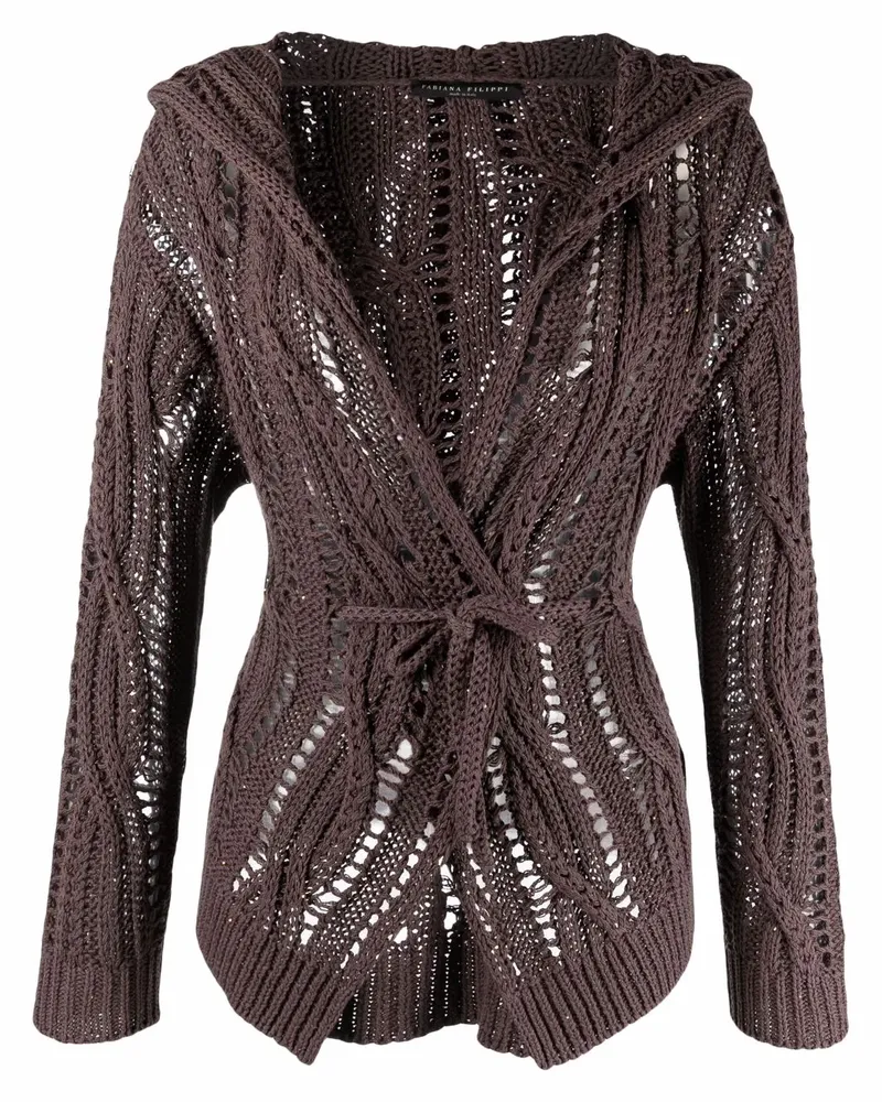 Fabiana Filippi Cardigan mit Pailletten - Braun Braun