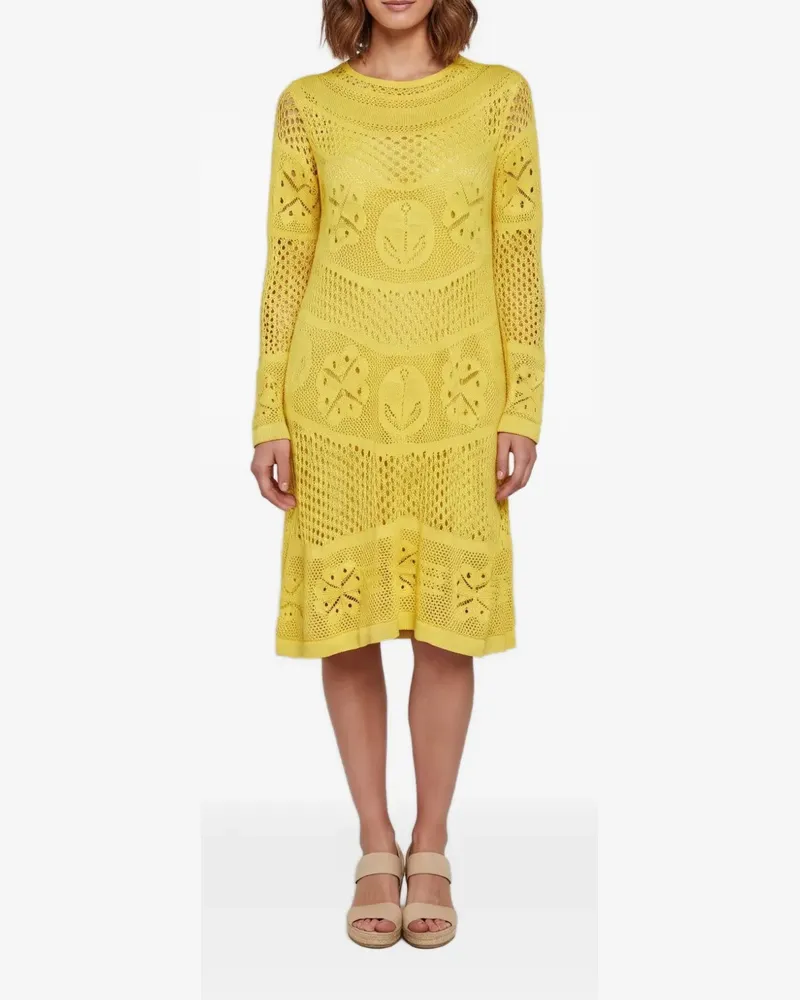 Elisabetta Franchi Gehäkeltes Midikleid - Gelb Gelb