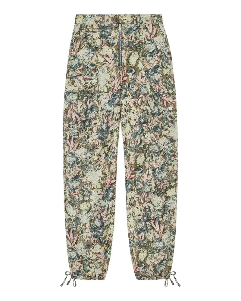 Ganni Hose mit Blumen-Print - Nude Nude