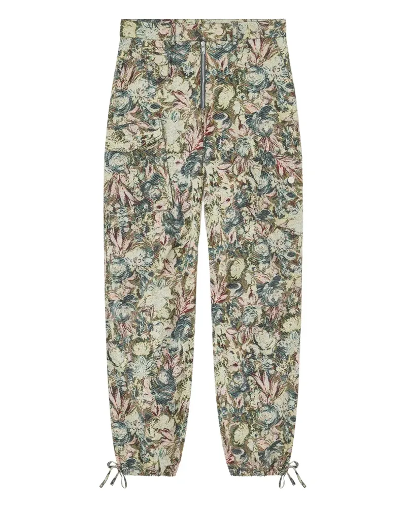Ganni Hose mit Blumen-Print - Nude Nude