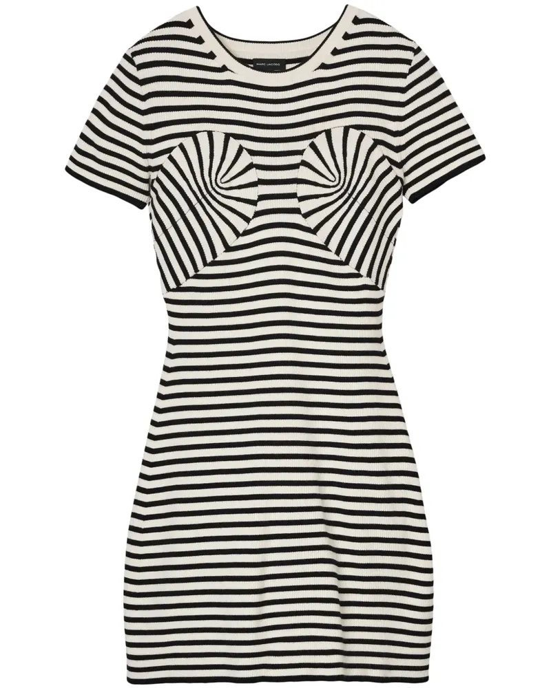 Marc Jacobs Gestreiftes Minikleid - Weiß Weiß