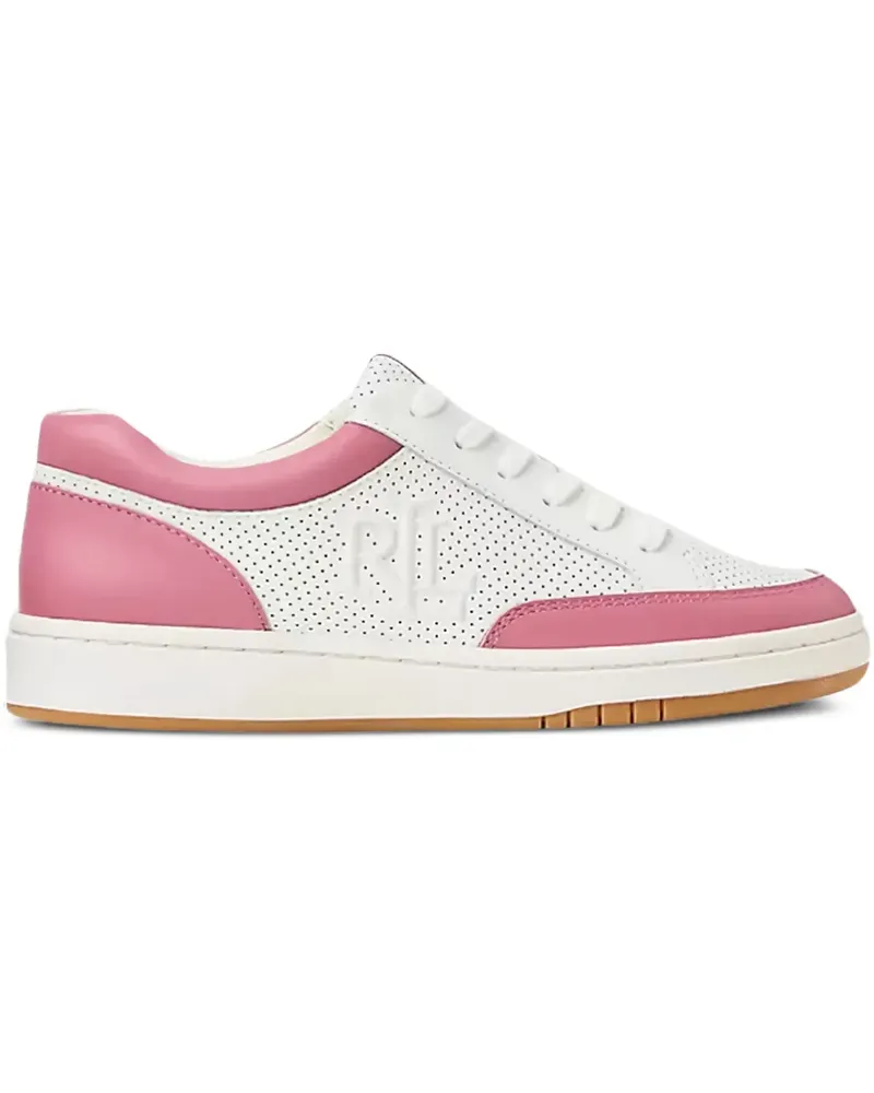 Ralph Lauren Perforierte Hailey VI Sneakers - Weiß Weiß